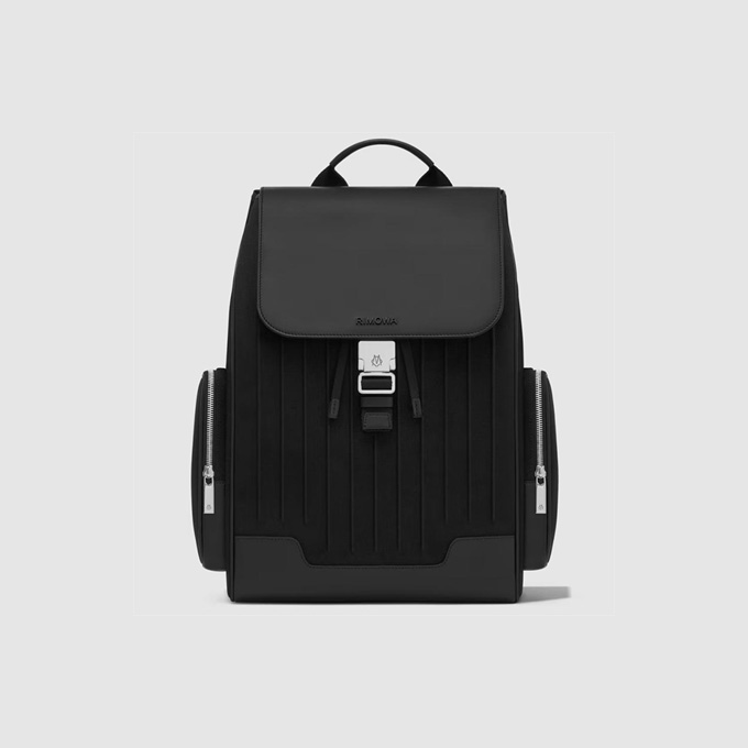 rimowa never still leather flap backpack